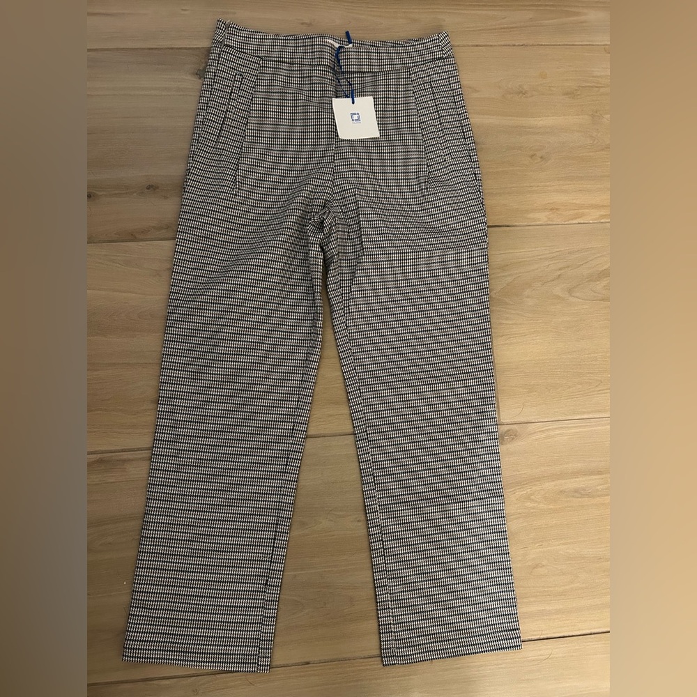 NEW Classic Houndstooth Tailored Look Pixie Pants 4